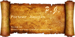 Portner Jusztin névjegykártya